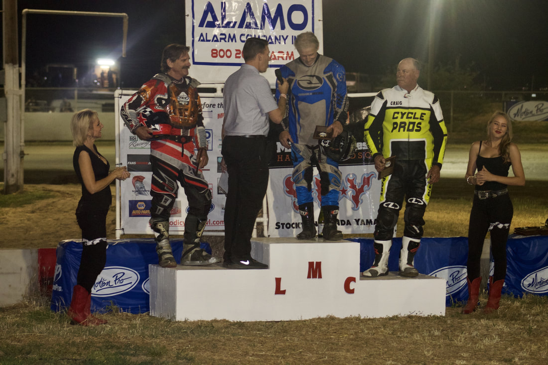 Super Senior Class Podium at the 2018 Lodi Cycle Bowl 'Night Before the Mile'
